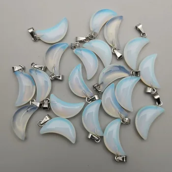 fashion opal charm natural stone Moon pendant necklace for jewelry making Earrings accessories 50pcs/lot Wholesale Free shipping
fashion opal charm natural stone Moon pendant necklace for jewelry making Earrings accessories 50pcs/lot Wholesale Free shipping
