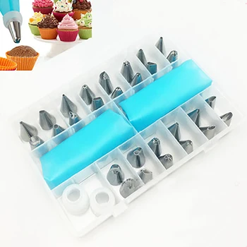 32pc Cake Pastry Frosting Icing Baking Decorating Pipping Nozzles Tip Set Kit, Silicone Icing Piping Cream Pastry Bag 28 Nozzles
32pc Cake Pastry Frosting Icing Baking Decorating Pipping Nozzles Tip Set Kit, Silicone Icing Piping Cream Pastry Bag 28 Nozzles