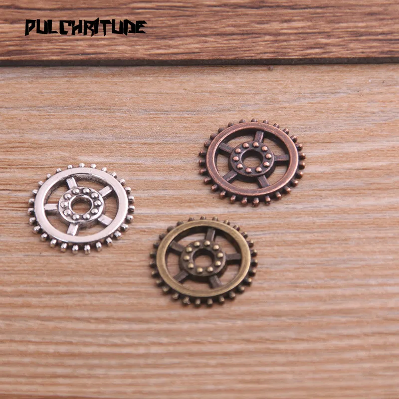 PULCHRITUDE 20PCS 17mm Three Color Metal Alloy Machinery Round Gear Pendant Jewelry Charm Jewelry Gear Findings P6930
PULCHRITUDE 20PCS 17mm Three Color Metal Alloy Machinery Round Gear Pendant Jewelry Charm Jewelry Gear Findings P6930