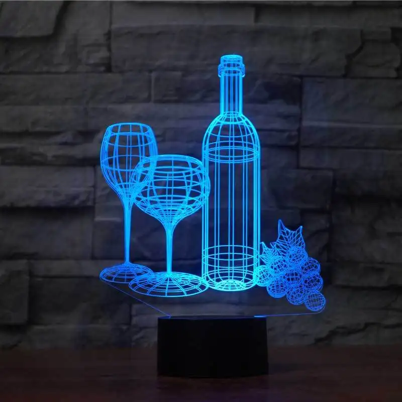 Wine Cup 3D Night Light Creative Electric Illusion 3d Lamp LED 7 Color changing USB touch Desk Lamp For Kid's Gift
Wine Cup 3D Night Light Creative Electric Illusion 3d Lamp LED 7 Color changing USB touch Desk Lamp For Kid's Gift