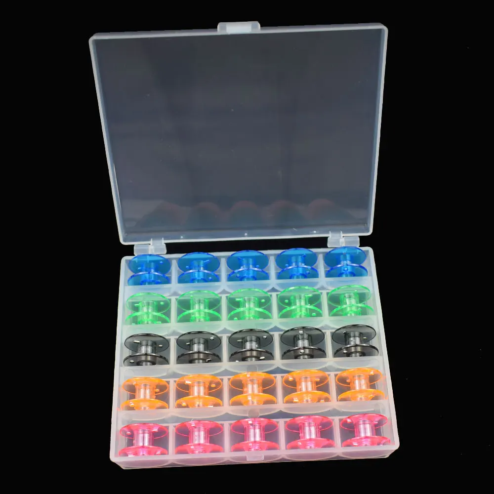 25Pcs/Set Bobbins Box Set Sewing Machine Spools Colorful Plastic Metal and Case Storage Box Sewing Equipment Tools Accessories
25Pcs/Set Bobbins Box Set Sewing Machine Spools Colorful Plastic Metal and Case Storage Box Sewing Equipment Tools Accessories