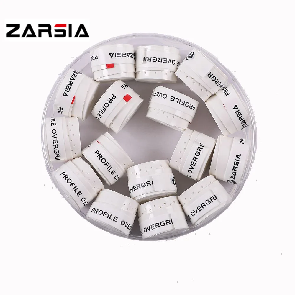 White color 60pcs ZARSIA perforated Tennis Racket Grip Anti-skid Sweat Badminton Grips Viscous Overgrip squash Racquet grips
White color 60pcs ZARSIA perforated Tennis Racket Grip Anti-skid Sweat Badminton Grips Viscous Overgrip squash Racquet grips