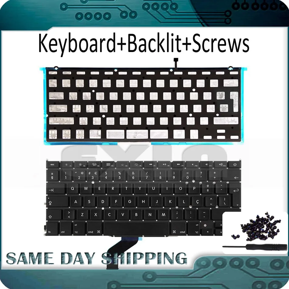 New for Apple Macbook Pro Retina 13" A1425 PT Portuguese Portugal Keyboard w/ Backlight Backlight Replacement 2012 2013 Year
New for Apple Macbook Pro Retina 13" A1425 PT Portuguese Portugal Keyboard w/ Backlight Backlight Replacement 2012 2013 Year