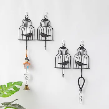 European Iron Bird Cage Hook Ornaments Creative Clothing Store Door Wall Decoration Coat Hook Key Holder Household Hanger Hooks
European Iron Bird Cage Hook Ornaments Creative Clothing Store Door Wall Decoration Coat Hook Key Holder Household Hanger Hooks