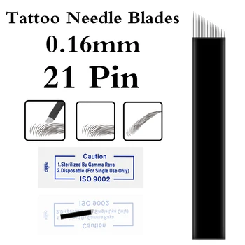 0.16mm Lamina NANO Microblading Needle 100pcs Black For 3d Embroidery Eyebrow Permanent Makeup Tattoo Flex 21Pins Manual Blades
0.16mm Lamina NANO Microblading Needle 100pcs Black For 3d Embroidery Eyebrow Permanent Makeup Tattoo Flex 21Pins Manual Blades