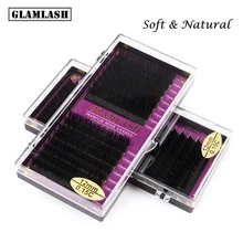 GLAMLASH ขายส่ง 16 แถว JBCD ธรรมชาติ Mink SINGLE eyelash EXTENSION พรีเมี่ยม fake False Eye Lashes EXTENSION(China)