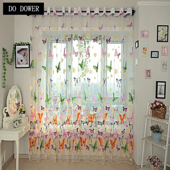 1pc Tull Voile Door Window Sheer Screen Curtains Panels Romantic Butterfly Transparent Curtains Tulle for Bedroom Balcony Door
1pc Tull Voile Door Window Sheer Screen Curtains Panels Romantic Butterfly Transparent Curtains Tulle for Bedroom Balcony Door