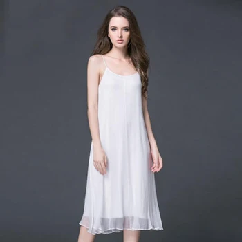 Summer Women Sexy Long Dresses 2018 Sleeveless Beach 100% Silk Maxi Homewear Camisole Plus Size Dress White Free Shipping
Summer Women Sexy Long Dresses 2018 Sleeveless Beach 100% Silk Maxi Homewear Camisole Plus Size Dress White Free Shipping