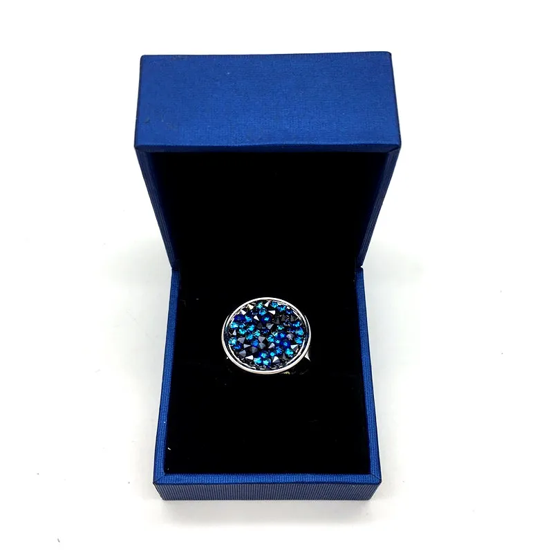 Ms Betti round crystal fine rocks from Swarovski cocktail ring for fashion woman01 (1)