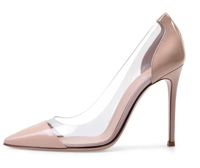 High quality! Woman shallow splicing thin high heel pumps Ladies nude/black/blue/white pointed toe super high heels Dress shoes
High quality! Woman shallow splicing thin high heel pumps Ladies nude/black/blue/white pointed toe super high heels Dress shoes