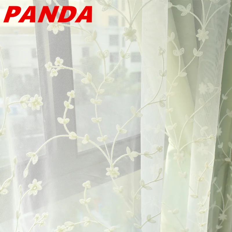 Pastoral Embroidered Curtains For living Room Floral Tulle Bedroom Voile Curtain Window drapes home decoration
Pastoral Embroidered Curtains For living Room Floral Tulle Bedroom Voile Curtain Window drapes home decoration