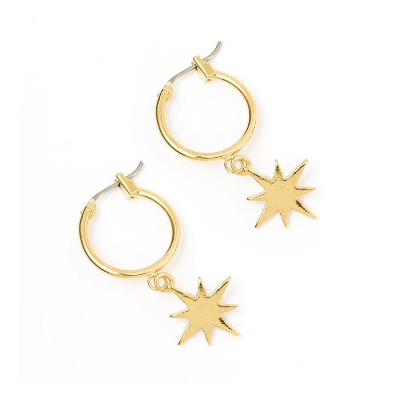 SRCOI European Mini Star Hoops Circle Earrings Trendy Cute Gold Color Round Simple Earrings For Women Chic Bijoux Jewelry Charms
SRCOI European Mini Star Hoops Circle Earrings Trendy Cute Gold Color Round Simple Earrings For Women Chic Bijoux Jewelry Charms