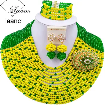 Colorful Green Yellow African Beads Jewelry Set for Nigerian Wedding Indian Bridal Jewelry Sets Free Shipping C16C015
Colorful Green Yellow African Beads Jewelry Set for Nigerian Wedding Indian Bridal Jewelry Sets Free Shipping C16C015