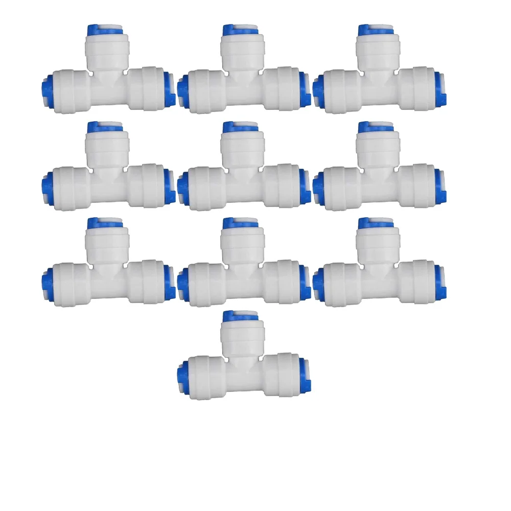 10pcs 1/4" 3 way Union Tee Quick Connect Push Fit for RO system Water Filter Connector Fittings T tipy fast joint
10pcs 1/4" 3 way Union Tee Quick Connect Push Fit for RO system Water Filter Connector Fittings T tipy fast joint