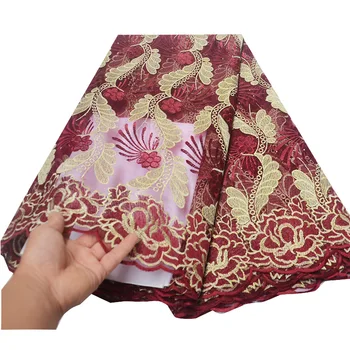 Latest African Laces High Quality Embroidered Tulle Lace For Sewing African Dresses Hot Selling Rhinestones French Lace F4-2074
Latest African Laces High Quality Embroidered Tulle Lace For Sewing African Dresses Hot Selling Rhinestones French Lace F4-2074