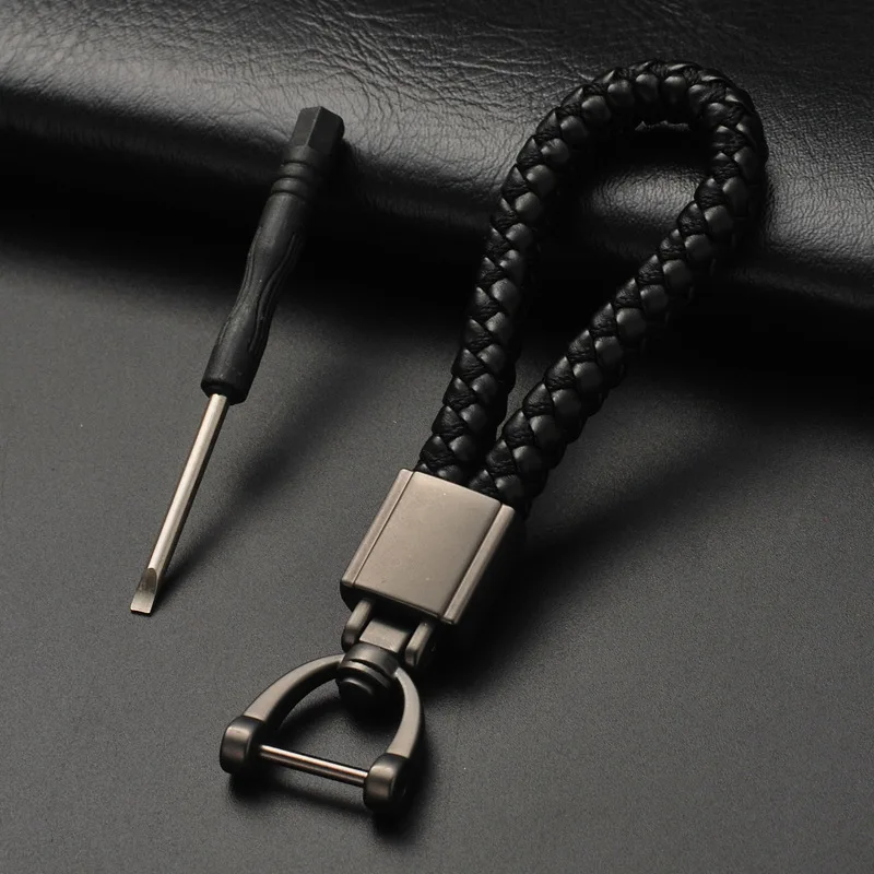 High-Grade Hand Woven Leather Car KeyChain 360 Degree Rotating Horseshoe Buckle Jewelry Key Rings Holder Genuine Bag Pendant
High-Grade Hand Woven Leather Car KeyChain 360 Degree Rotating Horseshoe Buckle Jewelry Key Rings Holder Genuine Bag Pendant