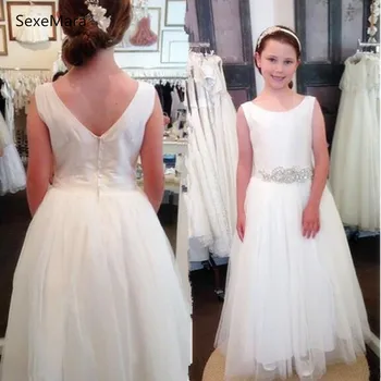 New 2019 Ivory White Tulle Girls Dresses for Wedding Elegant Girls Flower-lace Birthday Dress with Belt Custom Size
New 2019 Ivory White Tulle Girls Dresses for Wedding Elegant Girls Flower-lace Birthday Dress with Belt Custom Size