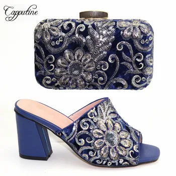 New Arrival Nigerian Elegant Woman Shoes And Bag Set Top Quality Square Heels 8CM Sumps Shoes And Bag Set For Party
New Arrival Nigerian Elegant Woman Shoes And Bag Set Top Quality Square Heels 8CM Sumps Shoes And Bag Set For Party