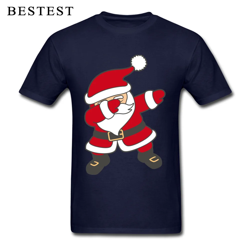 Dabbing Santa 1408 2018 New Fashion Short Sleeve cosie Top T-shirts Cotton Round Collar Mens Tops Shirt T-shirts Mother Day Dabbing Santa 1408 navy
