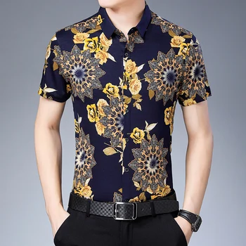 Summer mens pure cotton floral printed blouse male casual floral clothes short-sleeved
Summer mens pure cotton floral printed blouse male casual floral clothes short-sleeved