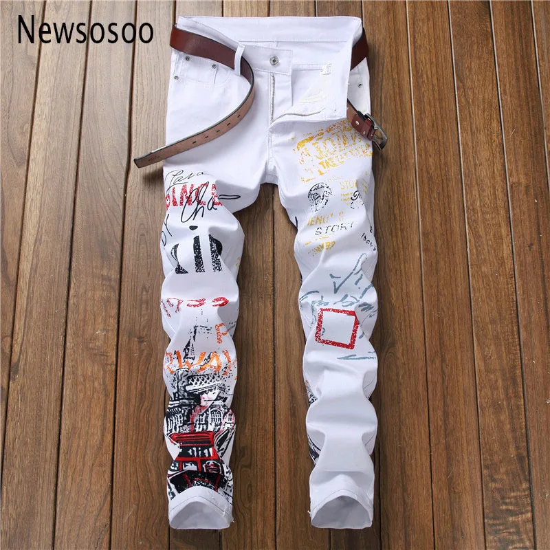 europen American style 2018 fashion brand Men's casual pants Straight luxury trousers cotton Slim white pattern pants for men
europen American style 2018 fashion brand Men's casual pants Straight luxury trousers cotton Slim white pattern pants for men