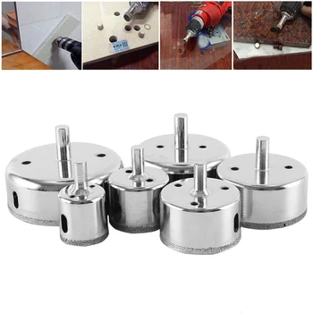 6pcs Diamond Hole Saw Drill Bit Set Cutting Tool for Tile Cutting Marble Glass 30mm-80mm
6pcs Diamond Hole Saw Drill Bit Set Cutting Tool for Tile Cutting Marble Glass 30mm-80mm