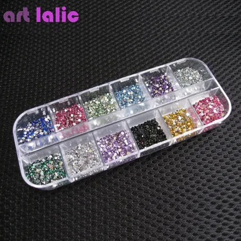 Art lalic 3000pcs 1.5mm Rhinestones Round Colorful Glitters With Hard Case DIY