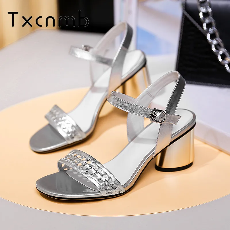 TXCNMB Summer Fashion Wedding Sandals For Women Square High Heels Cover Toe Concise Pumps Buckle Rome Sandals Basic Shoes Woman
TXCNMB Summer Fashion Wedding Sandals For Women Square High Heels Cover Toe Concise Pumps Buckle Rome Sandals Basic Shoes Woman