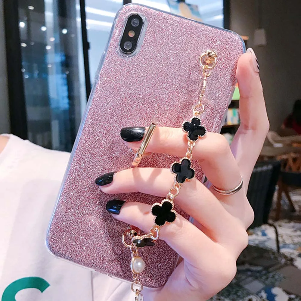Wrist strap ring phone case for iphone 6s Luxury Gillter case for iphone XS MAX cover for iphone X XS XR 7 8 plus silicone cover
Wrist strap ring phone case for iphone 6s Luxury Gillter case for iphone XS MAX cover for iphone X XS XR 7 8 plus silicone cover