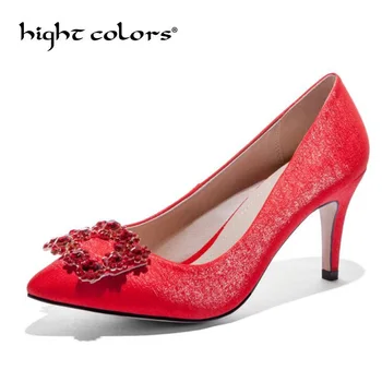 Fashion Elegant High Quality Beaded Rhinestone Women Pumps Stiletto High Heels Pointed Toe Party Shoes Woman Big Size 34-43
Fashion Elegant High Quality Beaded Rhinestone Women Pumps Stiletto High Heels Pointed Toe Party Shoes Woman Big Size 34-43