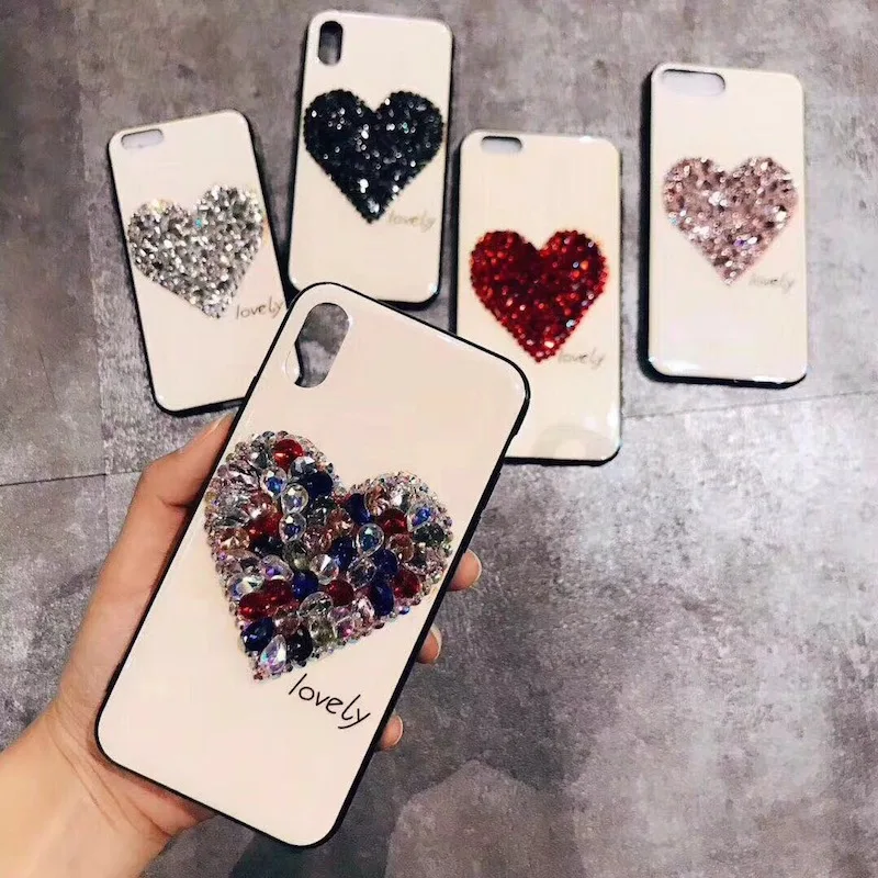 DIY rhinestone diamond heart blu-ray soft phone case for iPhone 6 6s 7 8 plus X for Samsung galaxy s7 edge s8 s9 plus note 8 9
DIY rhinestone diamond heart blu-ray soft phone case for iPhone 6 6s 7 8 plus X for Samsung galaxy s7 edge s8 s9 plus note 8 9