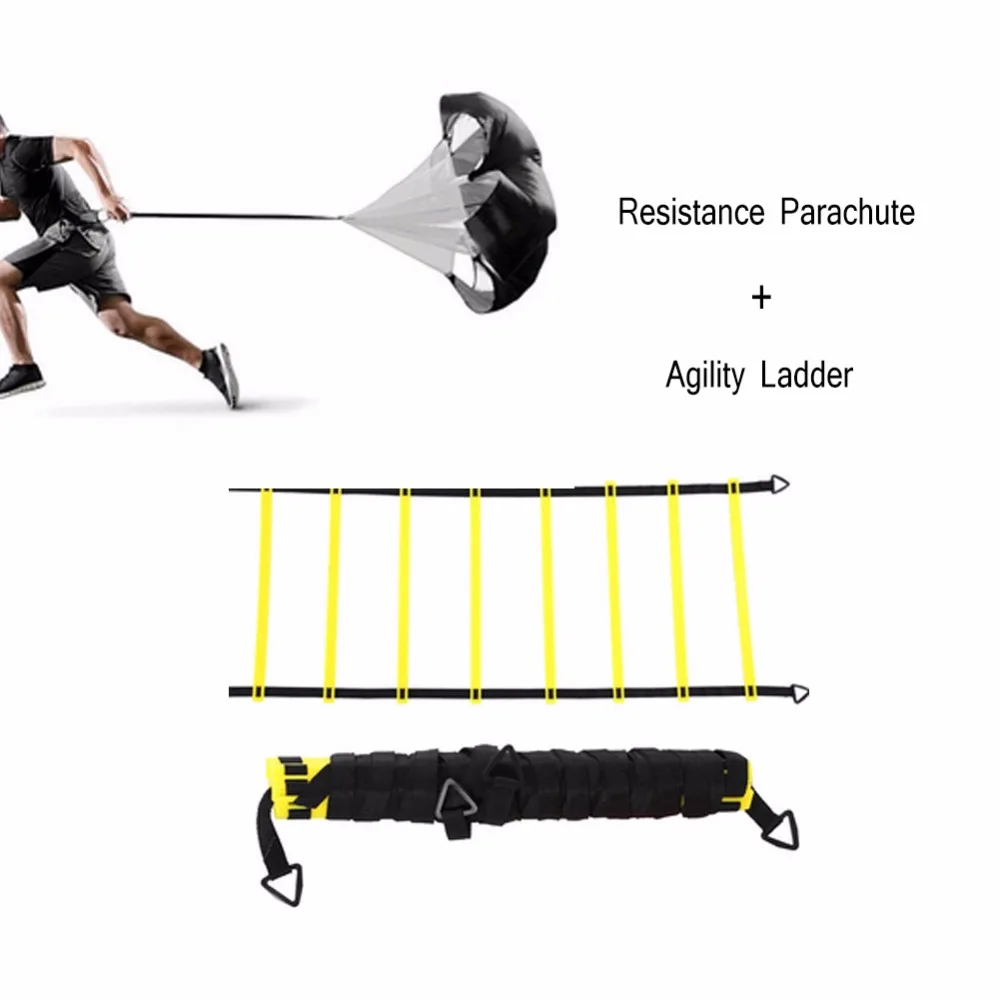 6m 12 Rung Agility Ladder & Resistance Parachute Agility Training Set for Soccer Football Speed Running Training Power Exercise
6m 12 Rung Agility Ladder & Resistance Parachute Agility Training Set for Soccer Football Speed Running Training Power Exercise