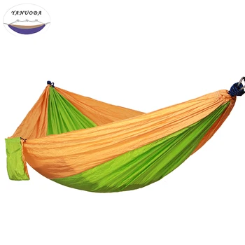 Camping Hammock, Portable Parachute Nylon Fabric Travel Ultralight Camping Double Wide Outdoor Travel(Yellow+Fruit green)
Camping Hammock, Portable Parachute Nylon Fabric Travel Ultralight Camping Double Wide Outdoor Travel(Yellow+Fruit green)