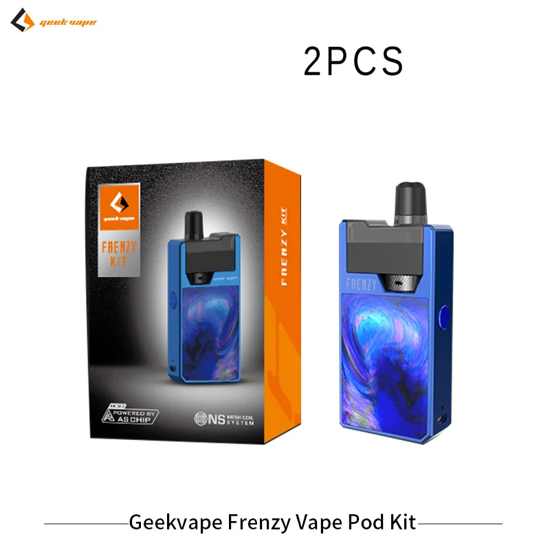 2pcs GeekVape Frenzy Kit Pod System and 2ml Cartridge Atomizer 950mA Battery AS Micro Chipset E Cigarette Vape VS Lostvape
2pcs GeekVape Frenzy Kit Pod System and 2ml Cartridge Atomizer 950mA Battery AS Micro Chipset E Cigarette Vape VS Lostvape