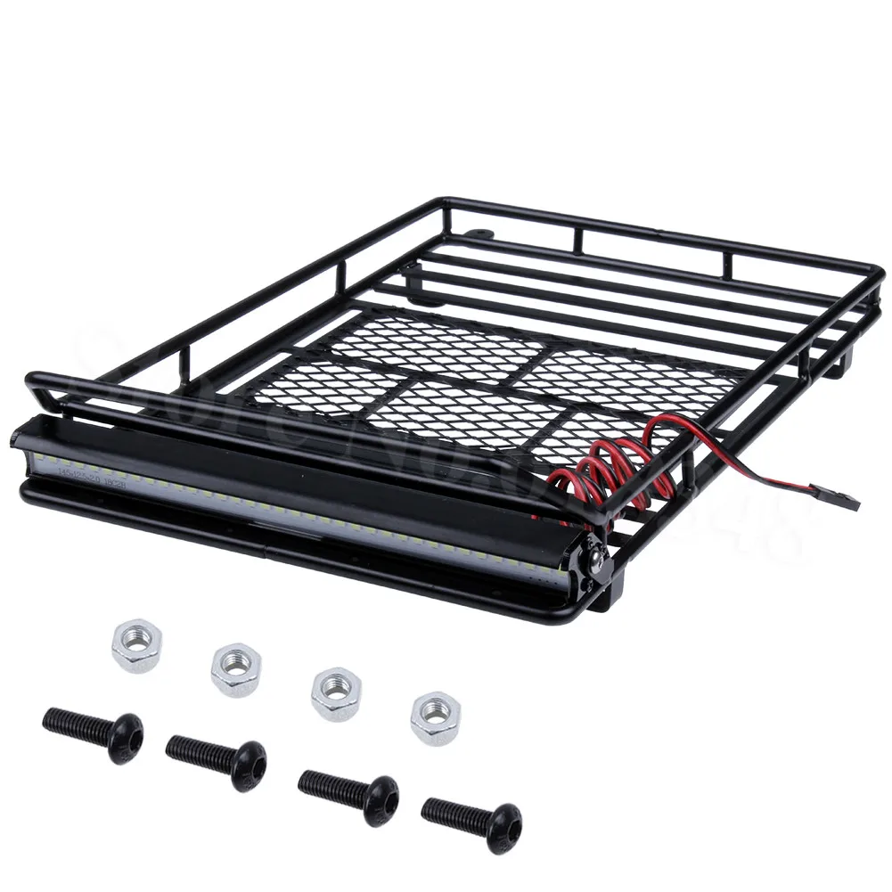 RC Rock Crawler Simulation Roof Luggage Carrier With LED Light Bar for RC4WD D90 Axial SCX10 90046 Wraith Wrangler Climbing Car
RC Rock Crawler Simulation Roof Luggage Carrier With LED Light Bar for RC4WD D90 Axial SCX10 90046 Wraith Wrangler Climbing Car