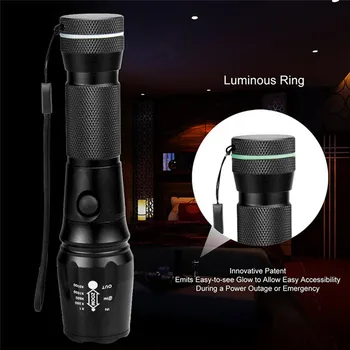 T6 Glare Telescopic Focusing Flashlight Magnetic Use 18650 Battery Flashlight portable home outdoor travel flashlight #4A29
T6 Glare Telescopic Focusing Flashlight Magnetic Use 18650 Battery Flashlight portable home outdoor travel flashlight #4A29