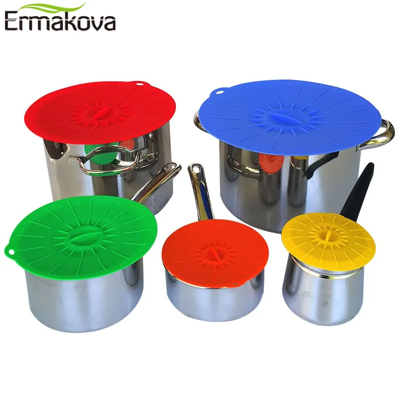 ERMAKOVA 5 Pcs Silicone Bowl Cover Spill Stopper Lid Microwave Cover Suction Lid Cookware Pot Pan Cup Food Cover Cooking Tool
ERMAKOVA 5 Pcs Silicone Bowl Cover Spill Stopper Lid Microwave Cover Suction Lid Cookware Pot Pan Cup Food Cover Cooking Tool