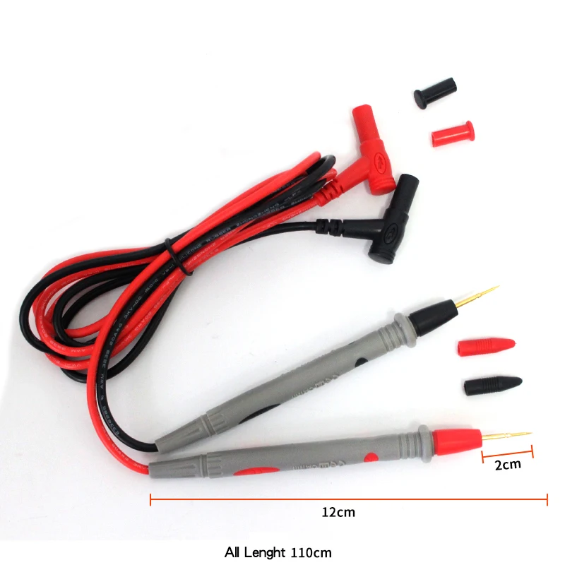 1 Pair 20A 1000V Silicone wire Universal Probe Test Leads Pin for Digital Multimeter Needle Tip Multi Meter Tester Probe (1)