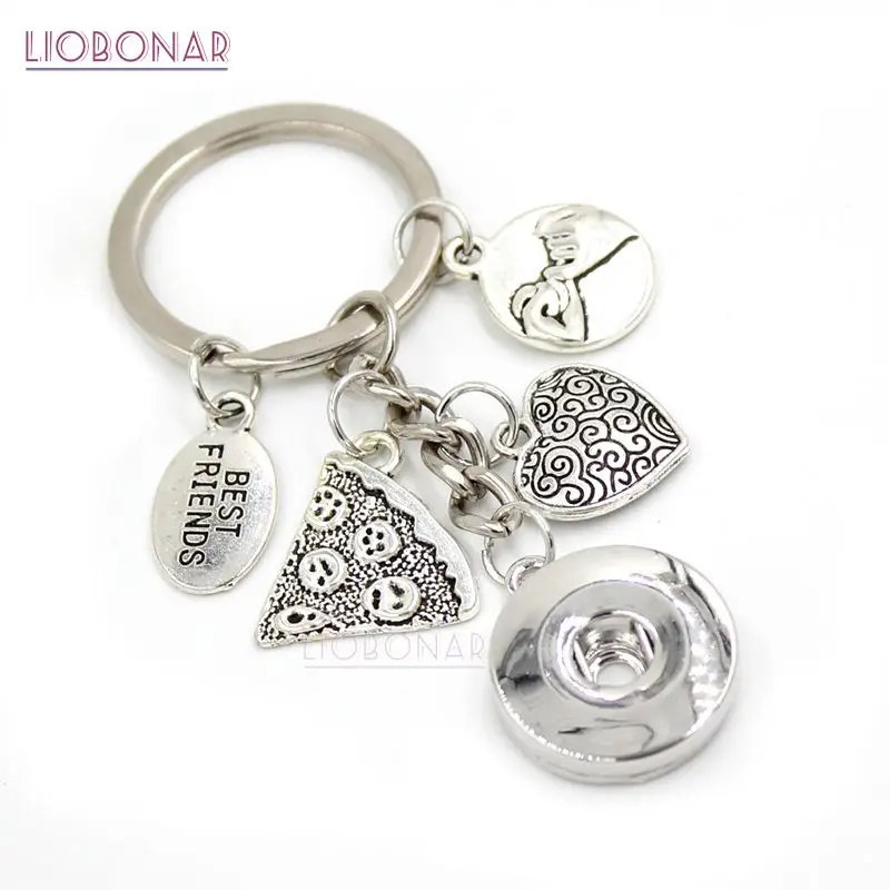 10PCS New Arrival Best Friends Key Chain Handbag Charm Pizza Heart Snap Keychain Key Ring Friends Gifts 18mm Snap Jewelry
10PCS New Arrival Best Friends Key Chain Handbag Charm Pizza Heart Snap Keychain Key Ring Friends Gifts 18mm Snap Jewelry