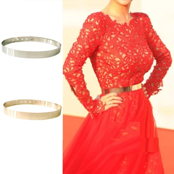 Fashion Women Adjustable Metal Waist Belt Metallic Bling Gold Silver Color Plate Vintage Lady Simple Belts Mirror Waistband
Fashion Women Adjustable Metal Waist Belt Metallic Bling Gold Silver Color Plate Vintage Lady Simple Belts Mirror Waistband