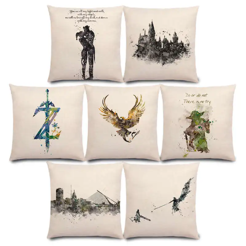 New Hogwarts Final Fantasy Breath Wild Jellyfish Thunderbird Cat Flamingo Magic Watercolor Prints Cushion Cover Pillow Case
New Hogwarts Final Fantasy Breath Wild Jellyfish Thunderbird Cat Flamingo Magic Watercolor Prints Cushion Cover Pillow Case