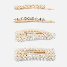 Dvacaman ZA Simulierte Perle Kristall Haar Clip Pins Set Mädchen Barrettes Baby Bobby Pin Hochzeit Haar Zubehör Großhandel Schmuck(China)