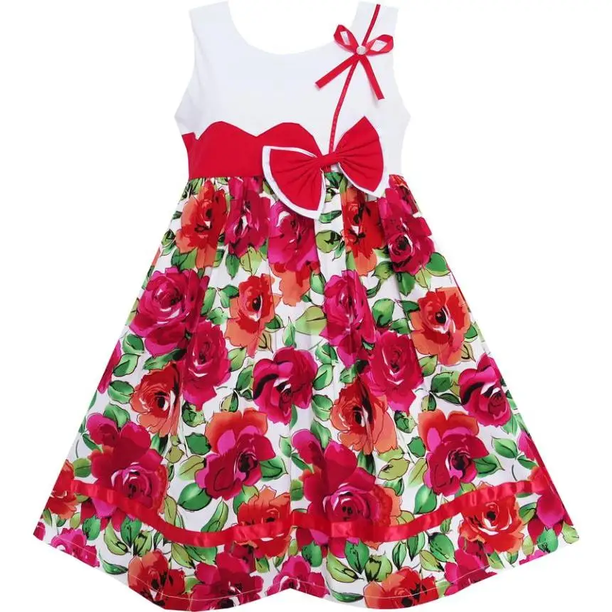 Flower Girl Dress Cute Bow Tie Floral Party Holiday Sundress Kids Cotton 2019 Summer Princess Wedding Size 3-8
Flower Girl Dress Cute Bow Tie Floral Party Holiday Sundress Kids Cotton 2019 Summer Princess Wedding Size 3-8