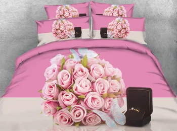 Romantic Valentine's Day gift Rose Pink 3D Sanding Flower Pattern Bedding Set Quilt Case Pillow Case duvet cover set king queen
Romantic Valentine's Day gift Rose Pink 3D Sanding Flower Pattern Bedding Set Quilt Case Pillow Case duvet cover set king queen