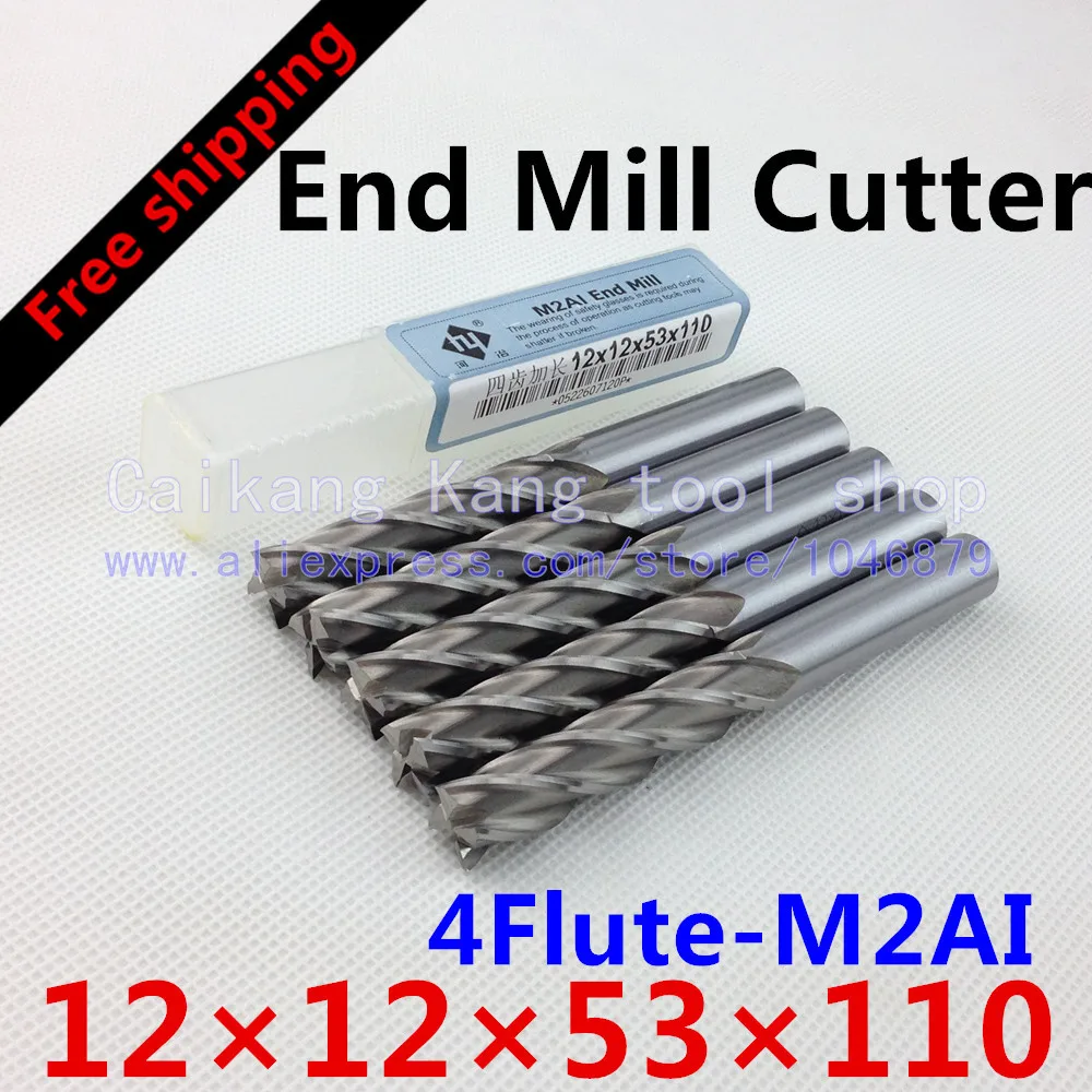 Free shipping 5/bag New 4flute M2AI dia 12mm end mill cutter machine tool CNC tools Super-hard high speed steel 4F12*12*53*110
Free shipping 5/bag New 4flute M2AI dia 12mm end mill cutter machine tool CNC tools Super-hard high speed steel 4F12*12*53*110
