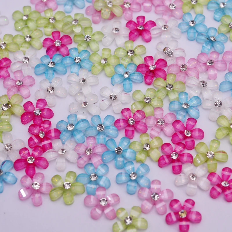 Mix color 10mm cute resin flower with rhinestone flatback cabochon for DIY phone,nail art decoration
Mix color 10mm cute resin flower with rhinestone flatback cabochon for DIY phone,nail art decoration
