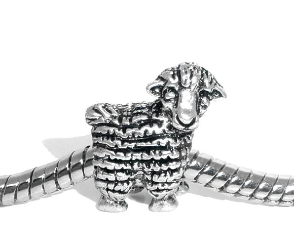 DoreenBeads 20 серебряных цветов овечьи очаровательные бусины подходят для