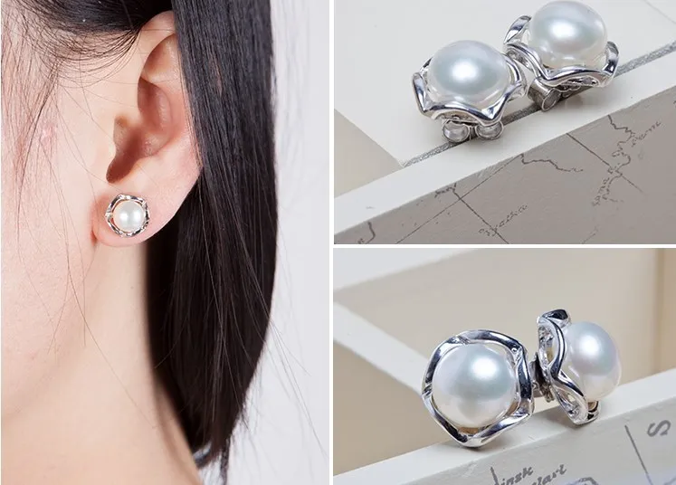 7-8mm Size Real Freshwater Pearl Earrings Stud Earrings Beautiful Jewelry Girls' Women Female Jewellery
7-8mm Size Real Freshwater Pearl Earrings Stud Earrings Beautiful Jewelry Girls' Women Female Jewellery