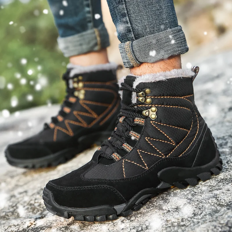 2019 New Winter Men Snow Boots Non-slip Waterproof Plush Warm Snow Boots Outdoor High-top Men Casual Shoes botas hombre 5818m
2019 New Winter Men Snow Boots Non-slip Waterproof Plush Warm Snow Boots Outdoor High-top Men Casual Shoes botas hombre 5818m