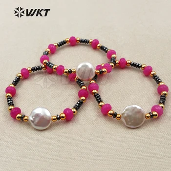 WT-B384 Thomas Style Hematite Beads Pearl Bracelet Pink Purple Stone Jewelry Plated Gold For Women Bracelets Wholesale
WT-B384 Thomas Style Hematite Beads Pearl Bracelet Pink Purple Stone Jewelry Plated Gold For Women Bracelets Wholesale